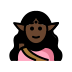 woman elf, dark skin tone